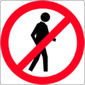 Aluminium Pedestrians Prohibited Sign | Restricted Access | Uniform Safety Signs