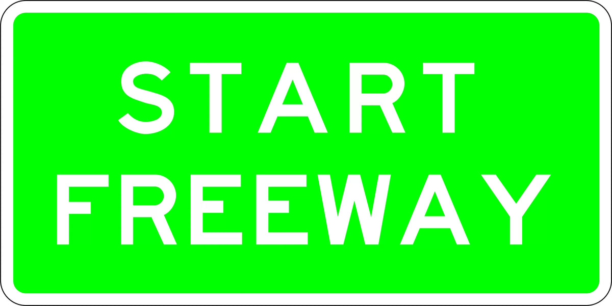 Aluminium Start Freeway Sign | Roadworks | Uniform Safety Signs