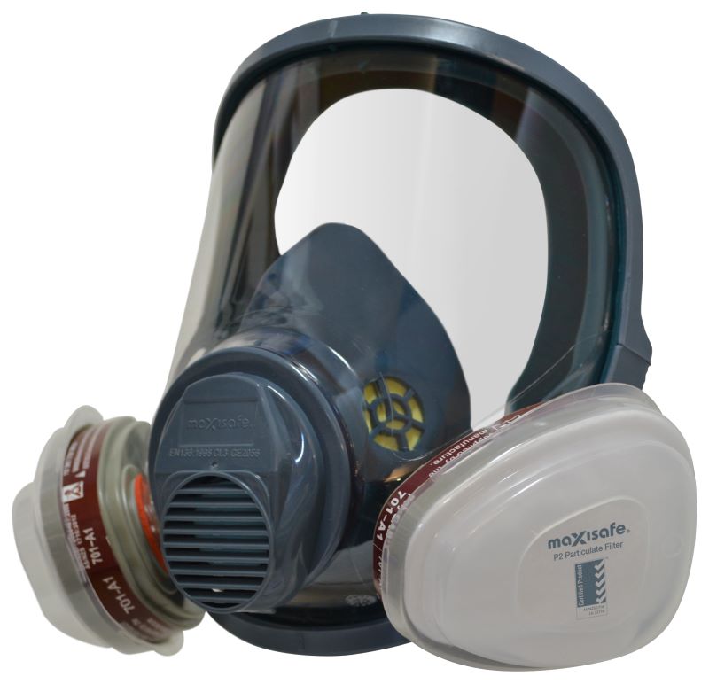 Full Face Silicone Respirator with A1P2 Filters