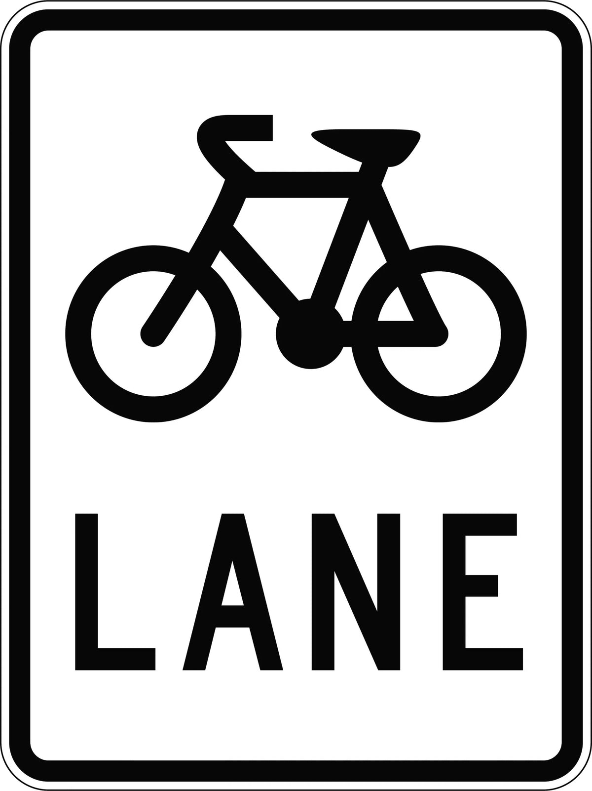 Aluminium Bicycle Lane Sign | Urban Roadworks | Uniform Safety Signs