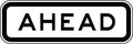 1200x300mm 6mm Corflute Class 1 Reflective Ahead Sign