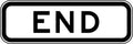 Aluminium End Sign | Regulatory Zone Termination | Uniform Safety Signs