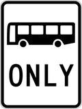 Aluminium Bus Only Sign | Urban Transit Zones | Uniform Safety Signs