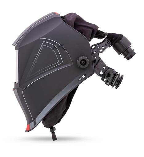 Welding helmet with air distribution - view 3