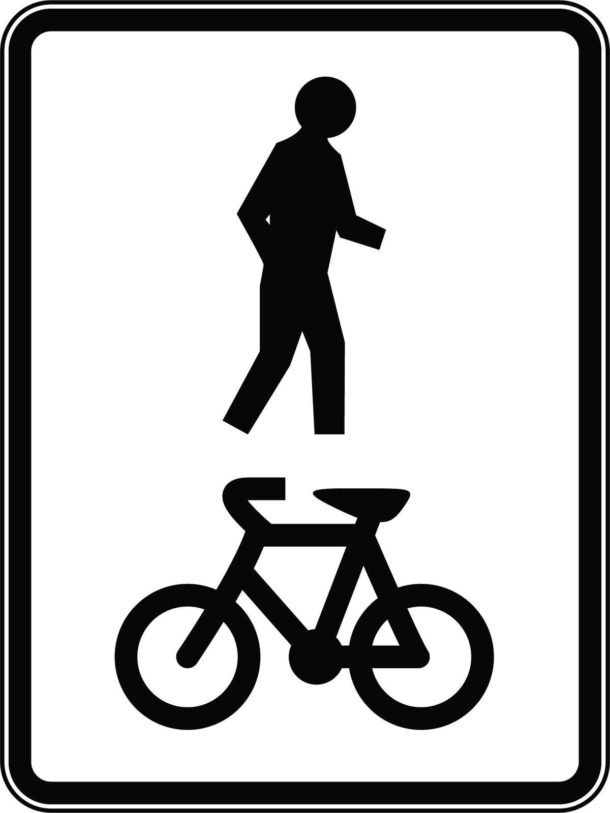 Aluminium Shared Footway Sign | Urban Walkways | Uniform Safety Signs