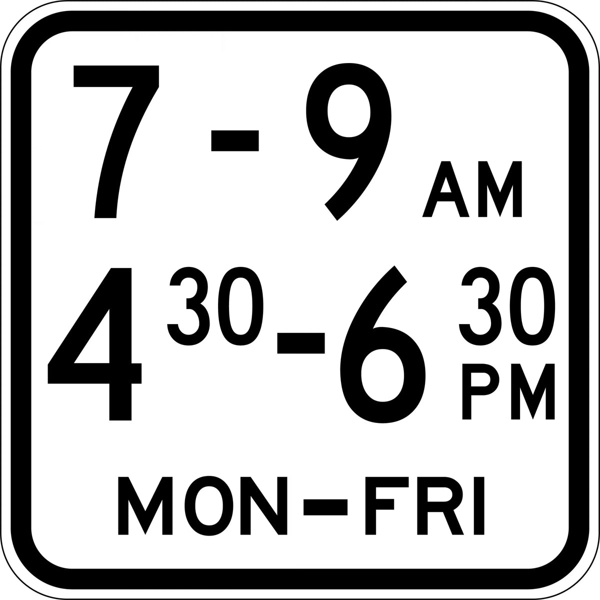 Aluminium Time Of Operation Module | Traffic Management | Uniform Safety Signs