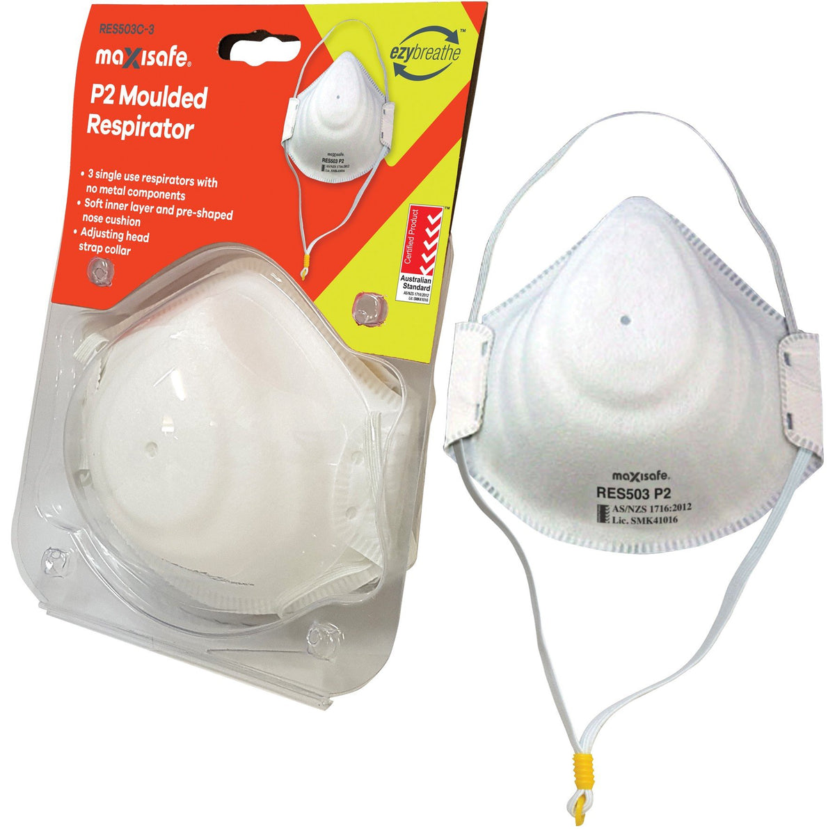 P2 Moulded Respirator Card of 3 - view 1