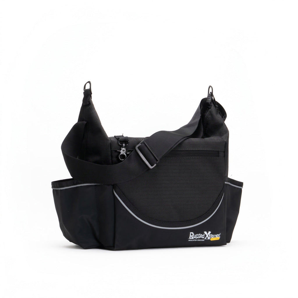 Rugged Xtremes INSULATED CRIB BAG CANVAS 280 x 200 x 230mm (330 Peak) BLACK PCC 15L 0.8kg