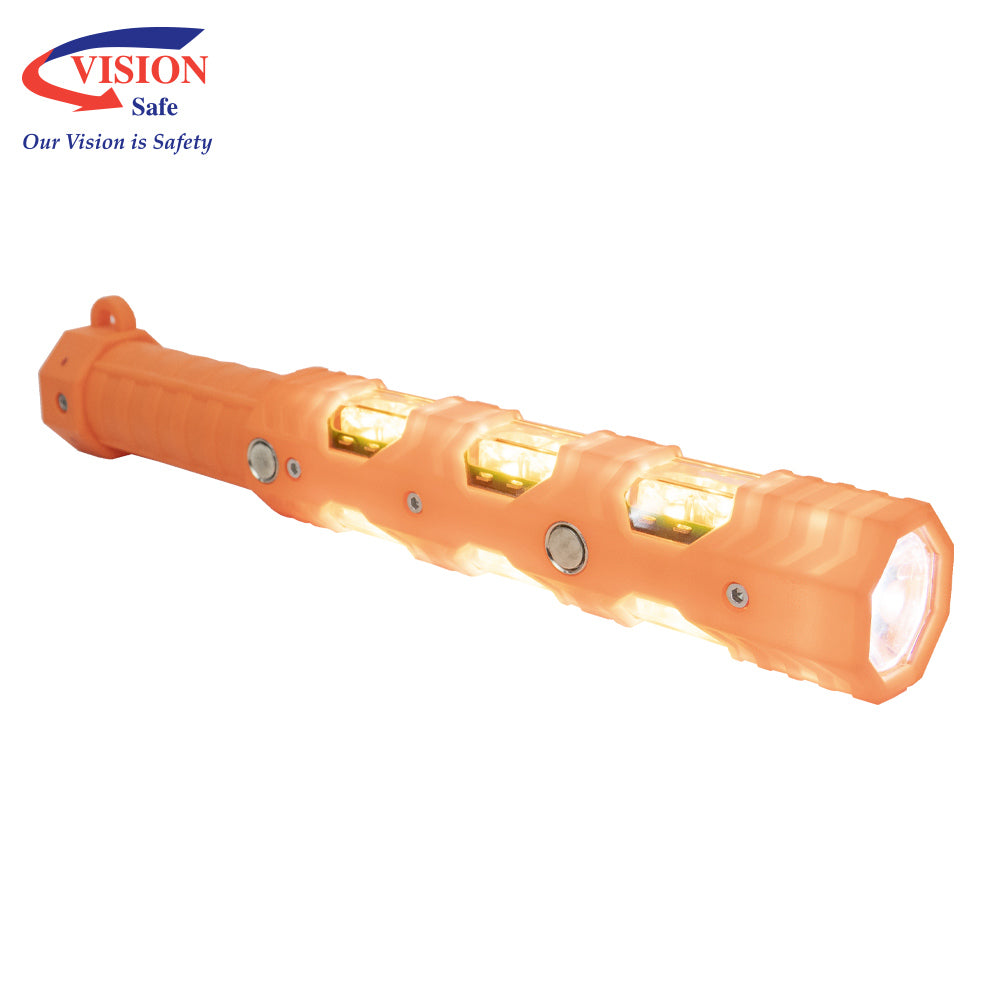 Rechargeable LED Traffic Baton 340mm with Magnetic Base | Vision Safe, view 4