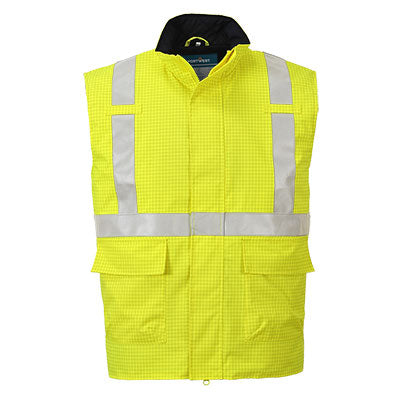 Bizflame Rain Hi-Vis Anti-Static FR Bodywarmer - view 2