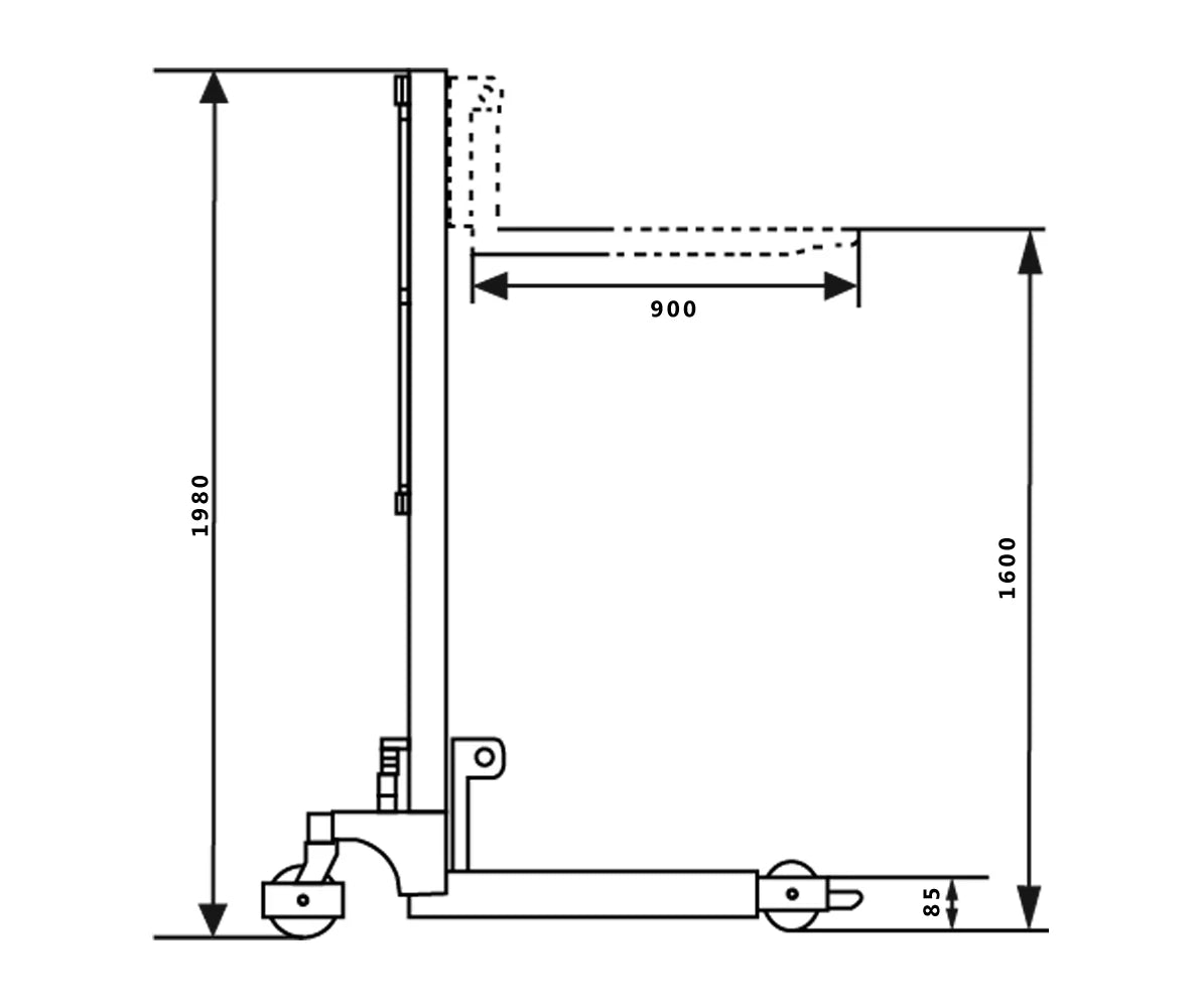 1000kg Manual Walkie Stacker | Warehouse Stacking | Team Systems, view 2