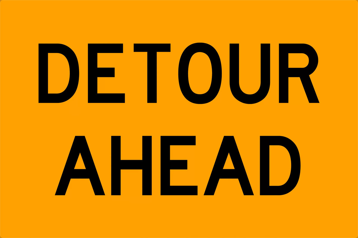 Class 1 Reflective Detour Ahead Sign | Roadworks | Uniform Safety Signs