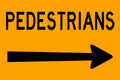 Aluminium Pedestrians Right Arrow | Site Traffic Control | Uniform Safety Signs