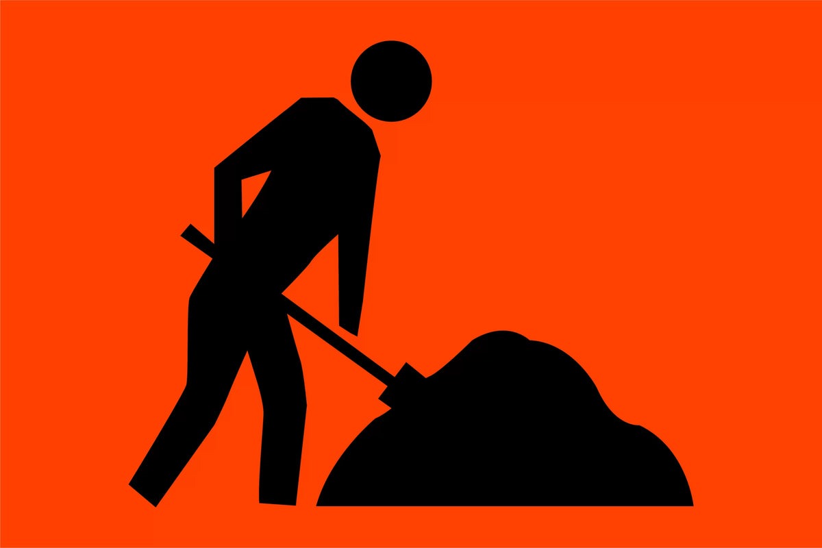 Class 1A Reflective Worker Sign | Roadworks & Site | Uniform Safety Signs