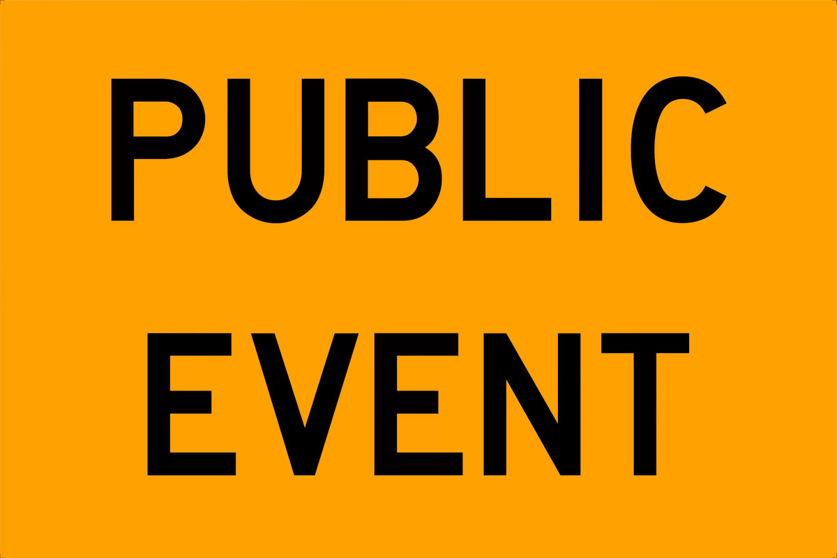 900x600mm Class 1 Public Event Sign | Uniform Safety Signs