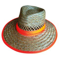 Straw Hat with Ventilated Design and Hi Vis Band