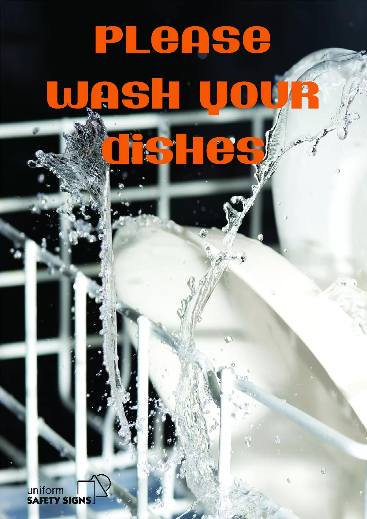 600x450mm Hygiene Poster | Staff Kitchens | Uniform Safety Signs