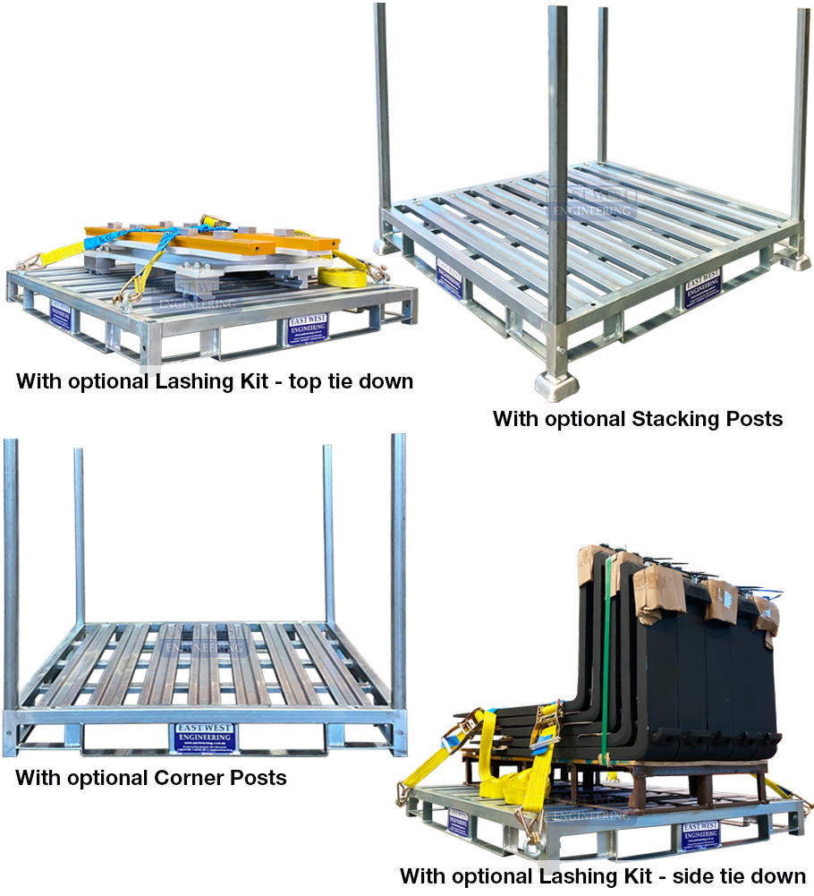 116.00 x 116.00 cm Steel Pallet | Industrial Warehouse | East West Engineering