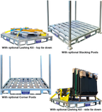116.00 x 116.00 cm Steel Pallet | Industrial Warehouse | East West Engineering