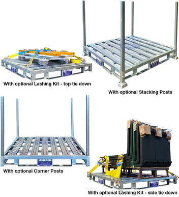 116.00 x 116.00 cm Steel Pallet | Industrial Warehouse | East West Engineering