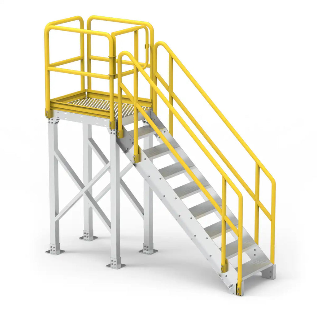 10 Step Aluminium Stair | Industrial Access | Star Aluminium, view 3