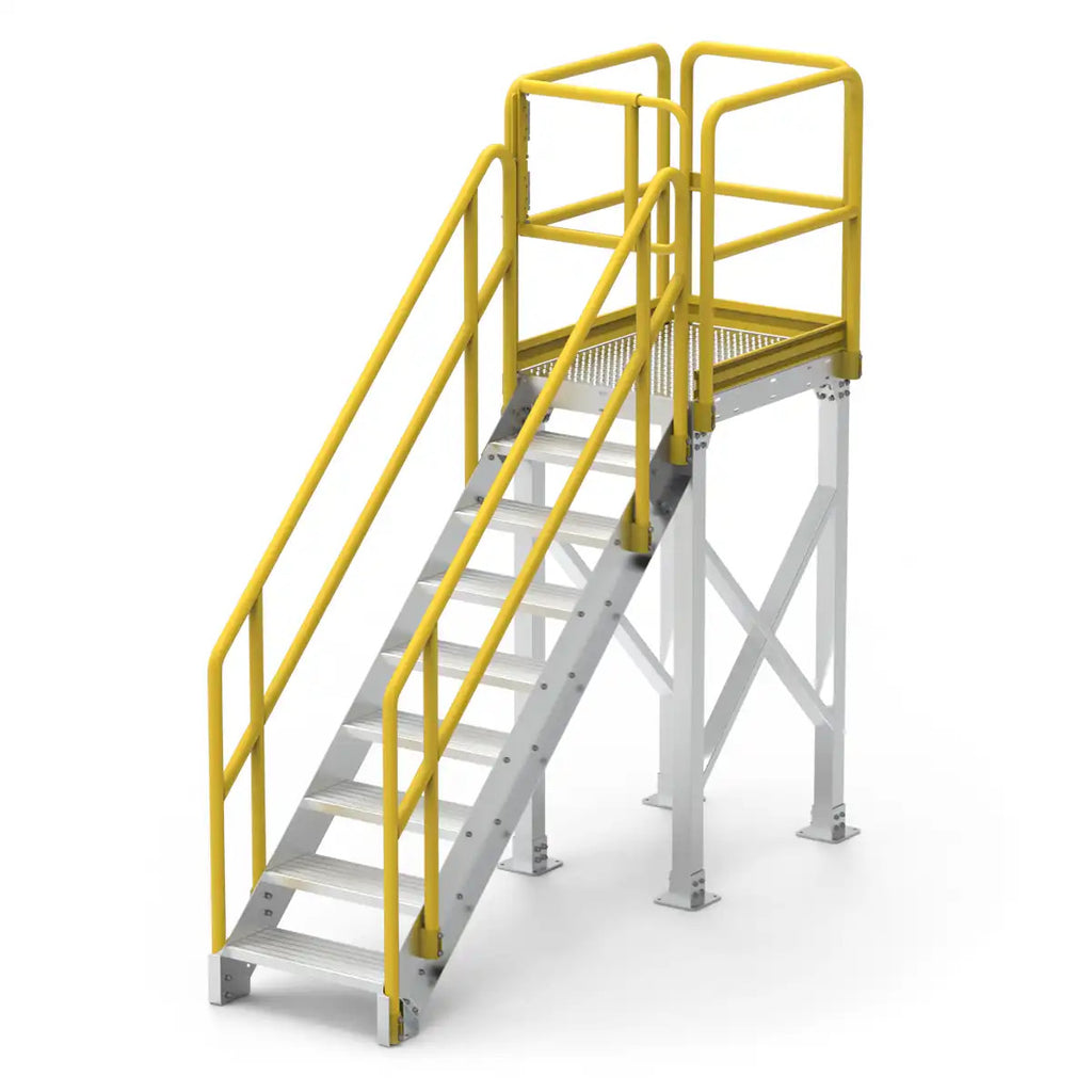 9 Step Aluminium Stair | Industrial Access Platforms | Star Aluminium, view 4