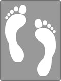 600x400mm Foot Print Stencil | Warehouse Traffic Control | Uniform Safety Signs