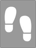 Poly Stencil Shoe Prints | Warehouse Floor Marking | Uniform Safety Signs
