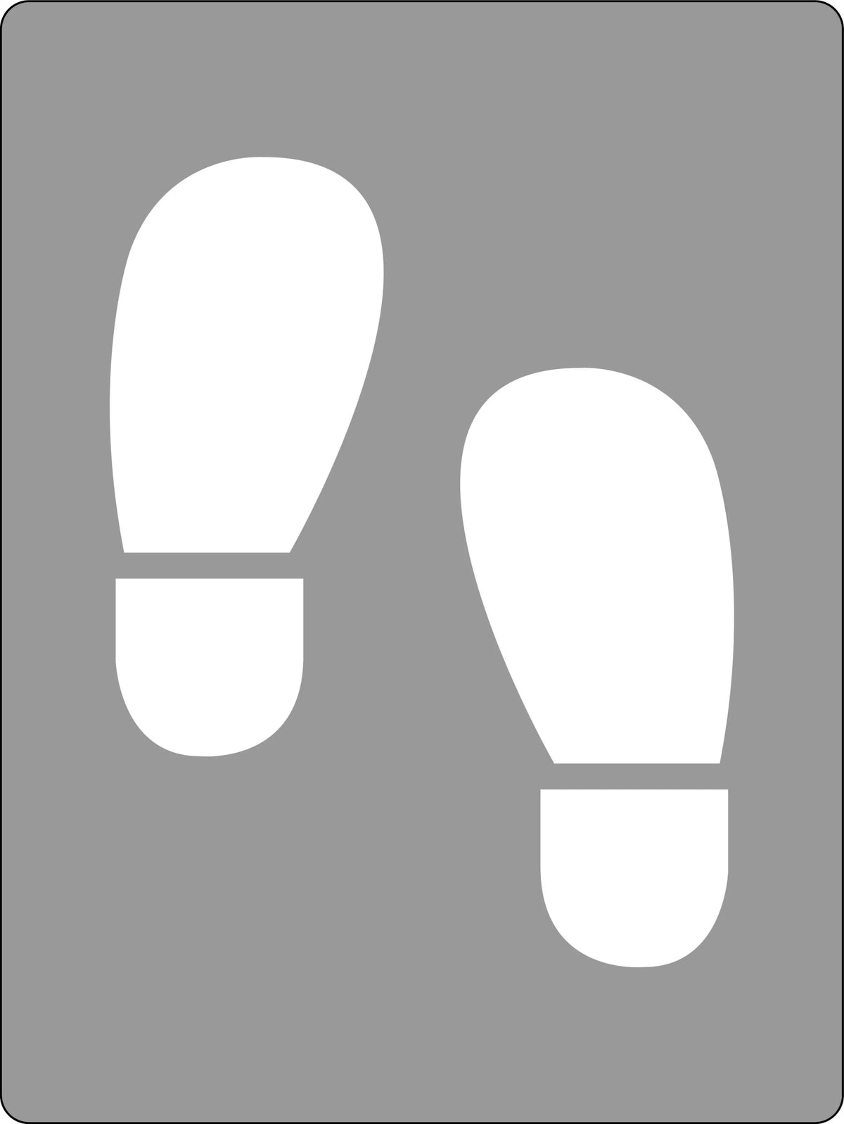 Poly Stencil Shoe Prints | Warehouse Floor Marking | Uniform Safety Signs