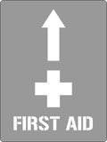 Poly Stencil First Aid Sign | Warehouse Floor Marking | Uniform Safety Signs