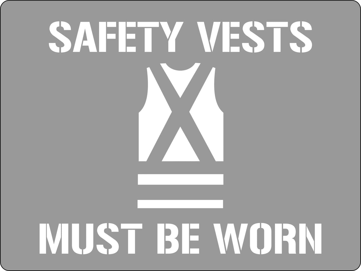 600x400mm Poly Stencil | Warehouse Safety Marking | Uniform Safety Signs