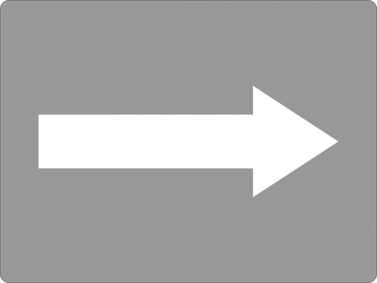 600x600mm 6mm Corflute Class 1 Reflective Arrow Sign