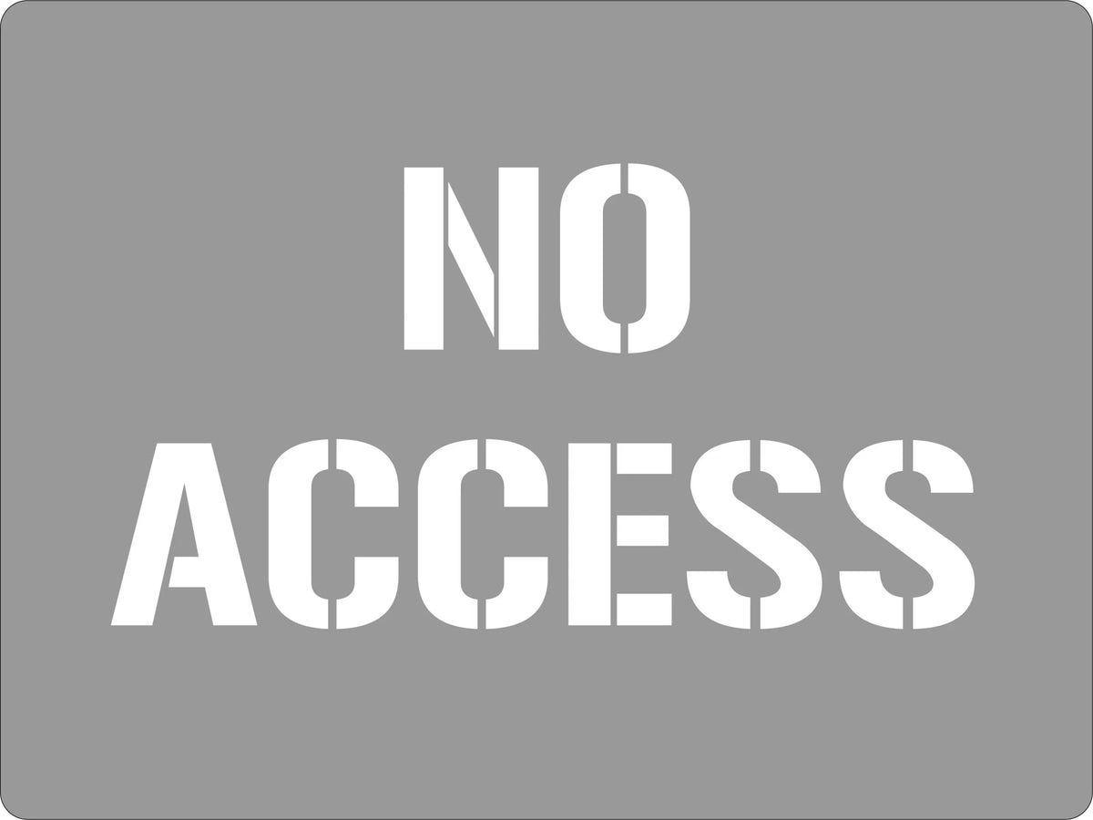 Poly Stencil No Access Sign | Warehouse Floor Marking | Uniform Safety Signs