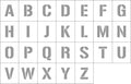 200mm Poly Stencils A-Z | Warehouse Floor Marking | Uniform Safety Signs