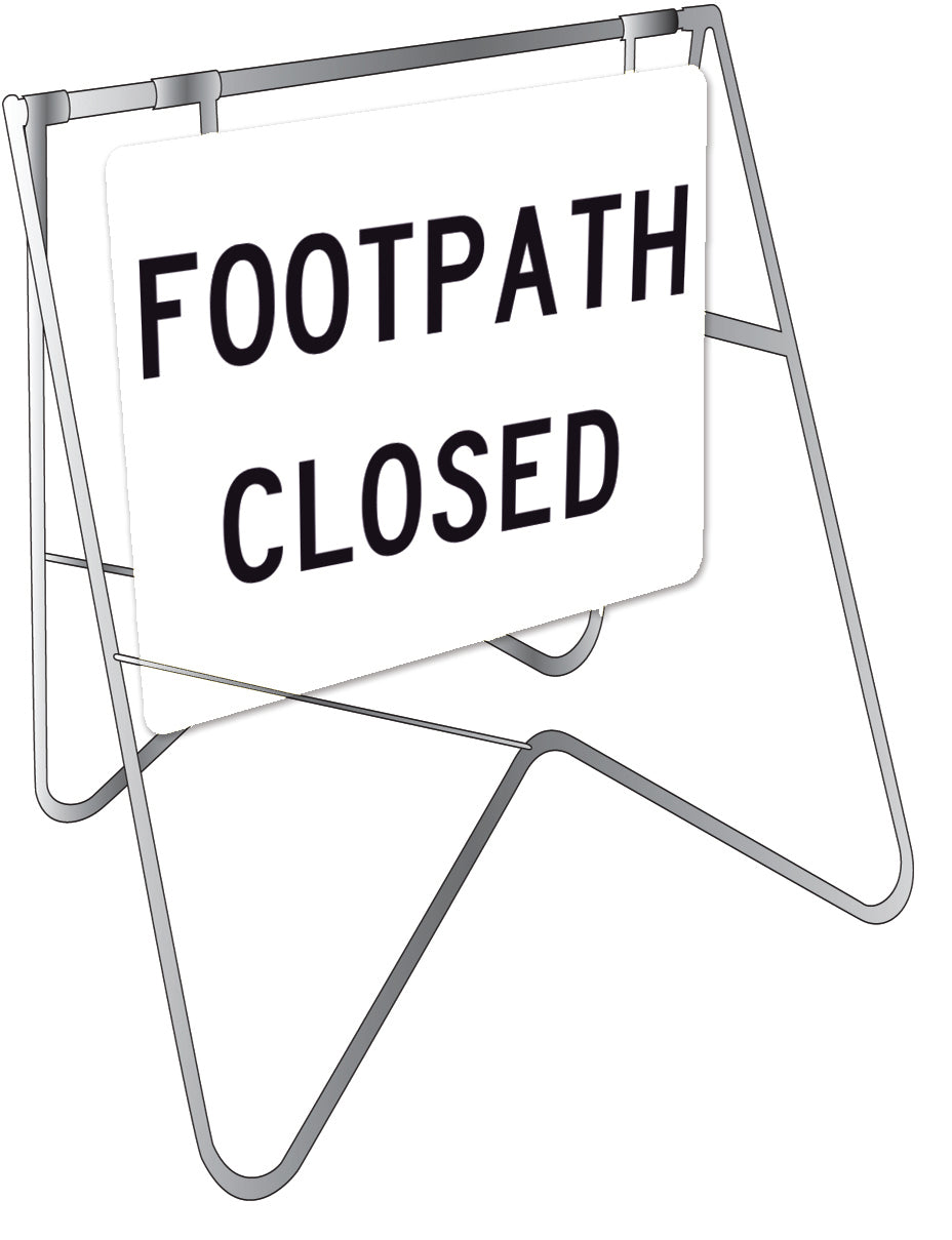 600x600mm Footpath Closed Sign | Pedestrian Management | Uniform Safety Signs
