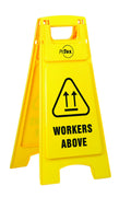 Plastic Workers Above A-Frame | Overhead Hazard Warning | Uniform Safety Signs