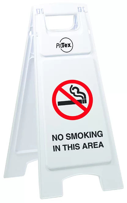 300x140mm Self Adhesive No Smoking in This Area Prohibition Sign | Uniform Safety Signs