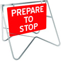 900x600mm Prepare To Stop Sign | Roadworks | Uniform Safety Signs