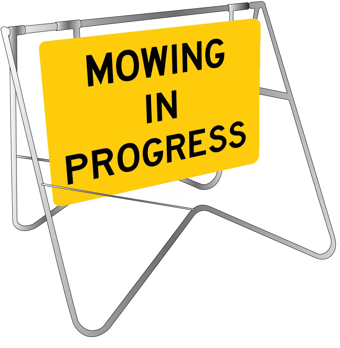 900x600mm Mowing In Progress Sign | Public Grounds | Uniform Safety Signs