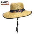 Straw Hat UPF50+ Blue Palm | Vision Safe