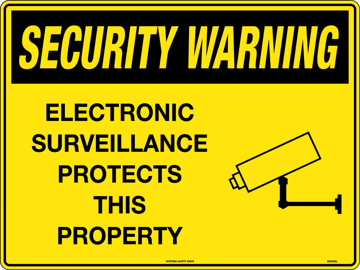 Poly Electronic Surveillance Sign | Property Security | Uniform Safety Signs