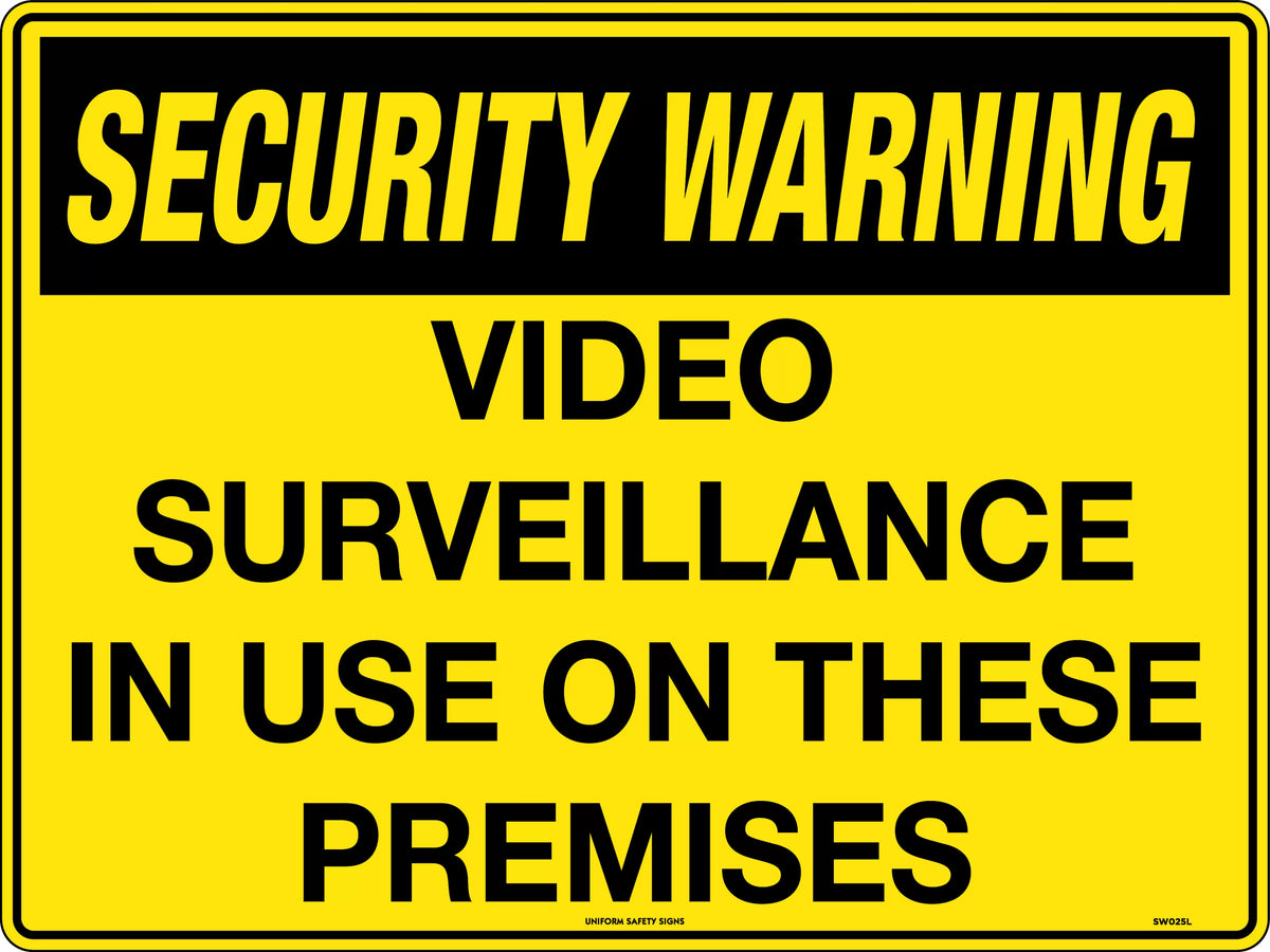 Metal Video Surveillance Sign | Commercial Security | Uniform Safety Signs