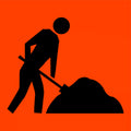 600x600mm Symbolic Worker Sign | Industrial Sites | Uniform Safety Signs
