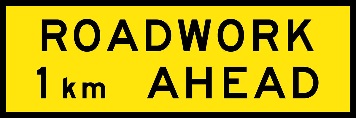 Class 1 Reflective Roadwork Sign | Roadside Warning | Uniform Safety Signs