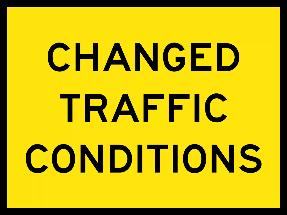 1200x900mm Changed Traffic Conditions Sign | Roadworks | Uniform Safety Signs