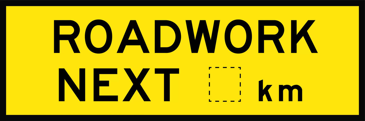 1800x600mm Roadwork Next Sign | Highway Work Zones | Uniform Safety Signs