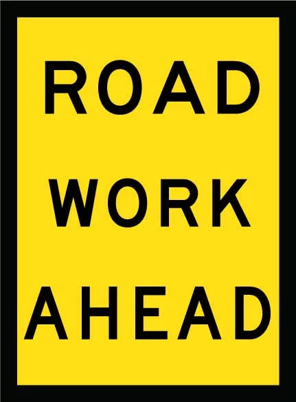 900x1200mm Road Work Ahead Sign | Roadworks | Uniform Safety Signs