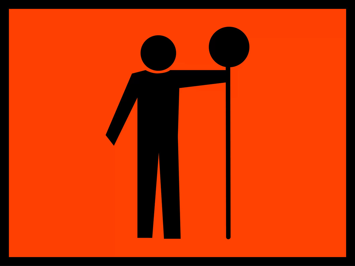1200x900mm Symbolic Traffic Controller | Roadworks | Uniform Safety Signs