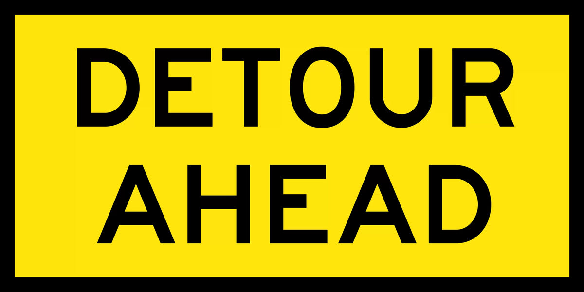 Class 1 Reflective Detour Ahead Sign | Roadworks | Uniform Safety Signs