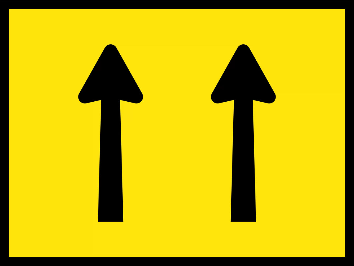 1200x900mm Lane Status Sign | Roadworks & Traffic Control | Uniform Safety Signs